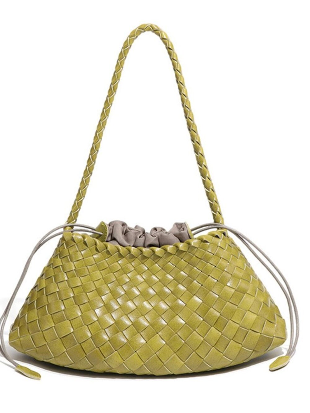 Women's Woven Bag & Purse – Woven Vegan Leather Shoulder Bag Tote Handbag